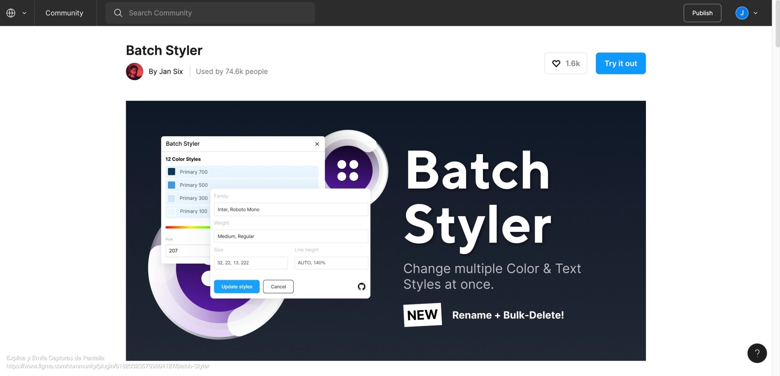 Batch Styler, plugin, figma,