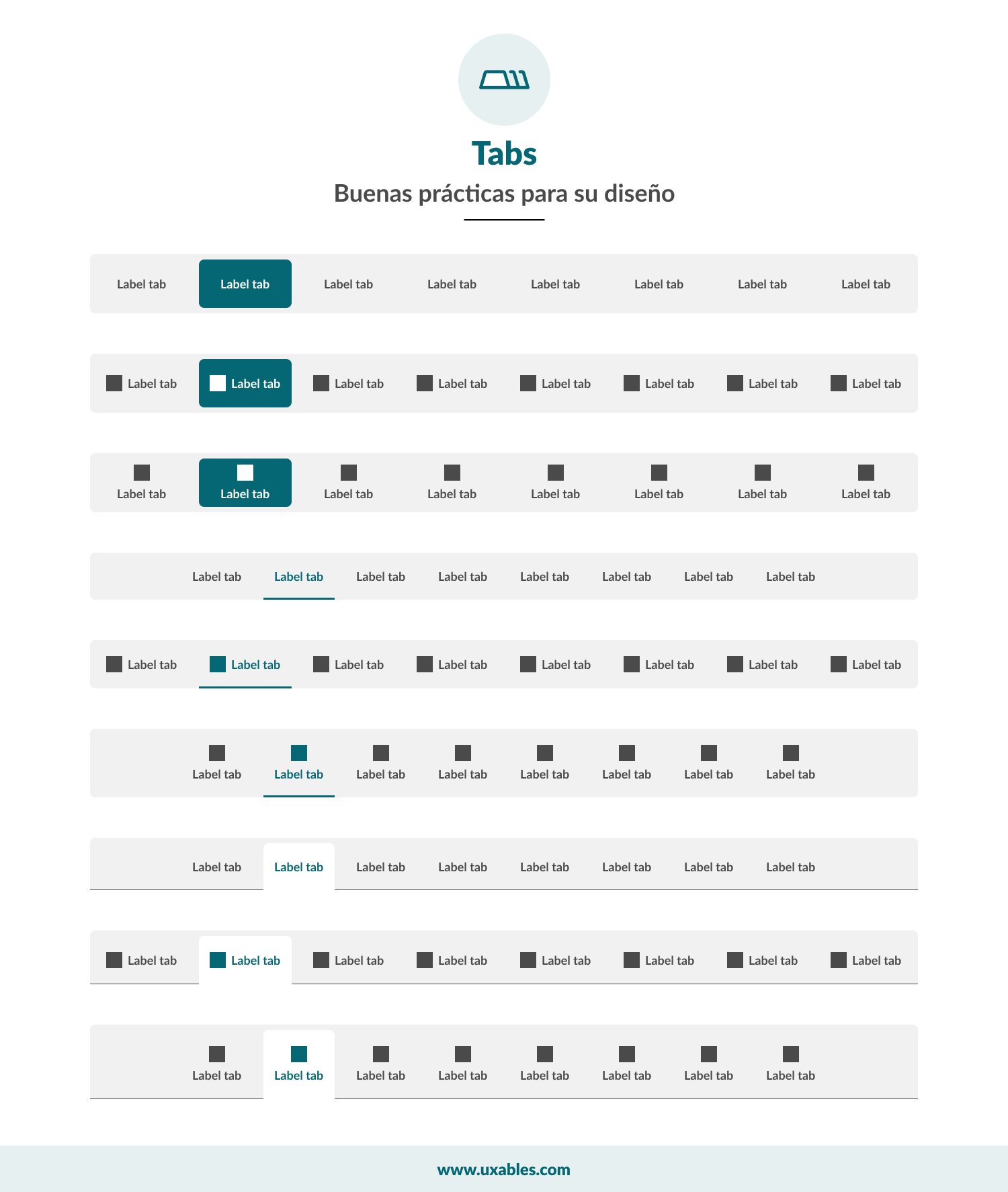 Tabs, diseño de tabs, ux, ui, interfaz, usabilidad, experiencia de usuario, 